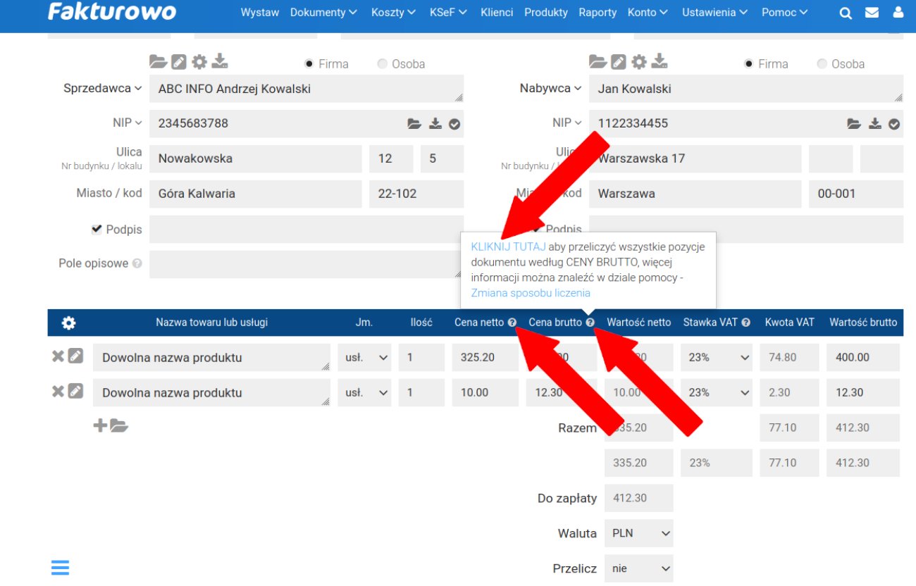 Nowy dokument na podstawie już istniejących