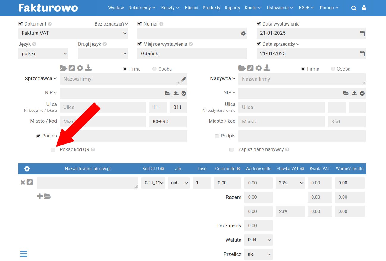 Kody QR na fakturach