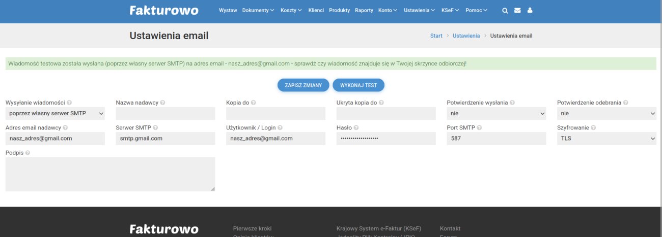 Wysyłanie wiadomości przez serwer SMTP Gmail